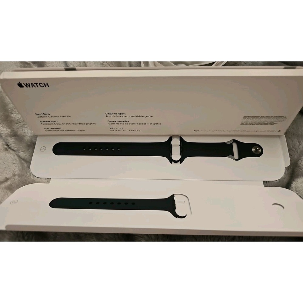 Apple Watch Sport Band 45mm S/M Series - Midnight Black Open Box